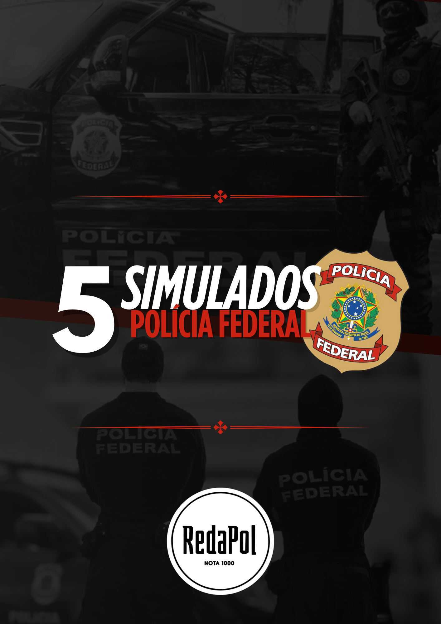 capa do pack de 5 simulados PF redapol 2025