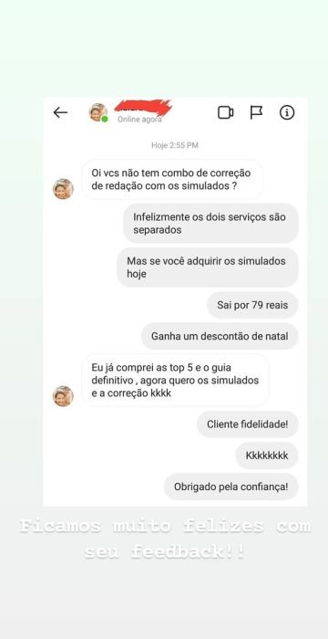 DEPOIMENTO DE ALUNOS QUE ADIQUIRIRAM NOSSOS PRODUTOS SIMULADOS E REDAÇÃO Simulados para concursos públicos